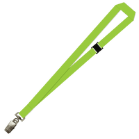 Gemini Plain Lanyard with Alligator Clip and Breakaway - 20mm Polyester
