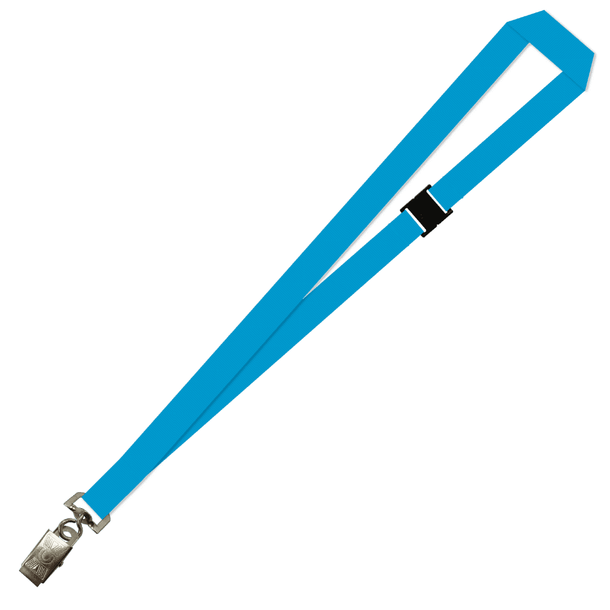 Gemini Plain Lanyard with Alligator Clip and Breakaway - 20mm Polyester