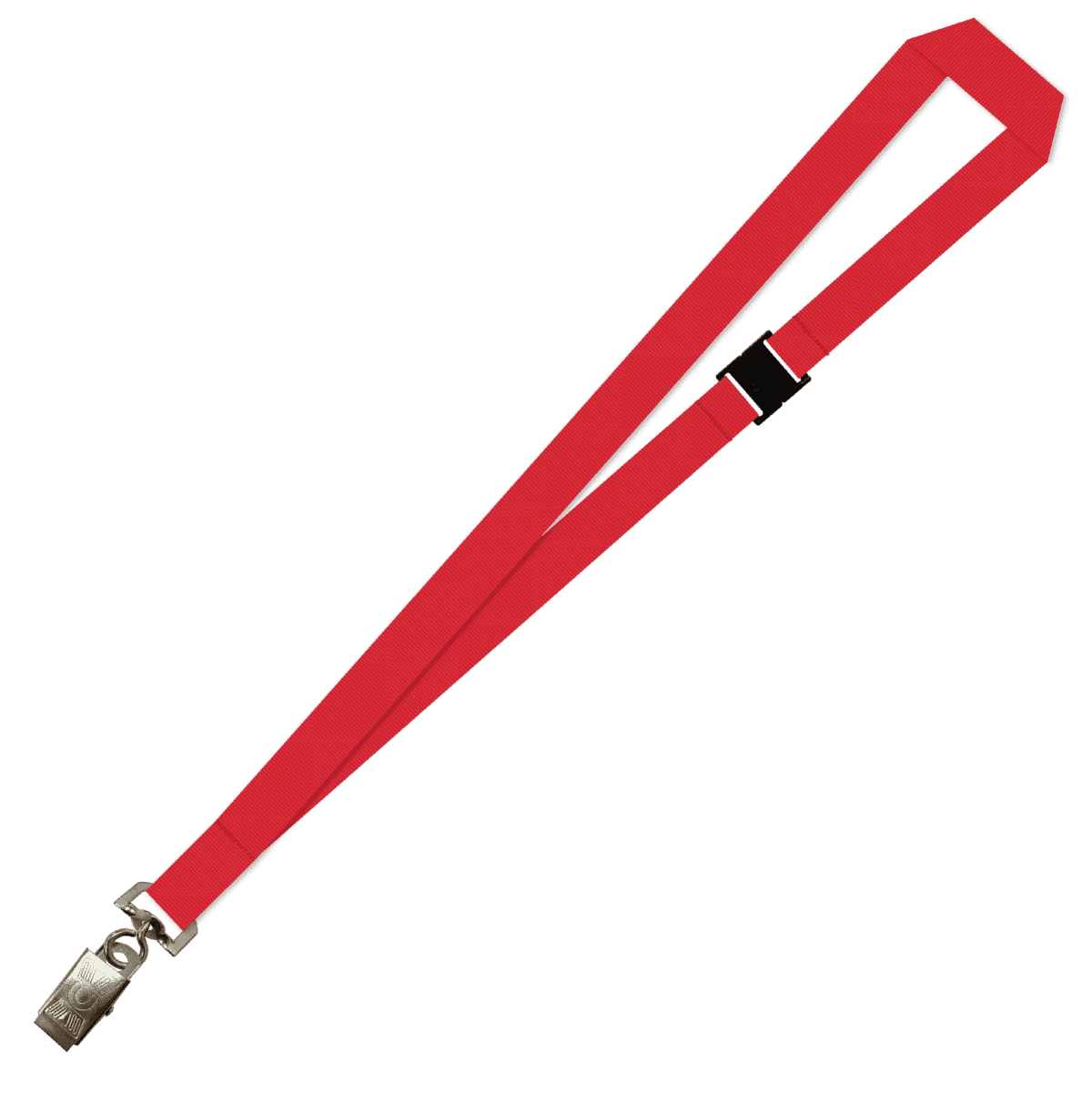 Gemini Plain Lanyard with Alligator Clip and Breakaway - 20mm Polyester