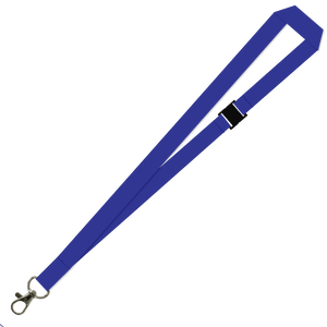 Gemini Plain Lanyard with Carabiner and Breakaway - 20mm Polyester