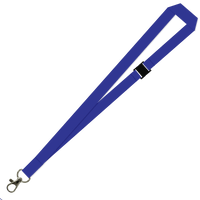 Gemini Plain Lanyard with Carabiner and Breakaway - 20mm Polyester
