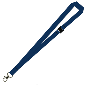 Gemini Plain Lanyard with Carabiner and Breakaway - 20mm Polyester