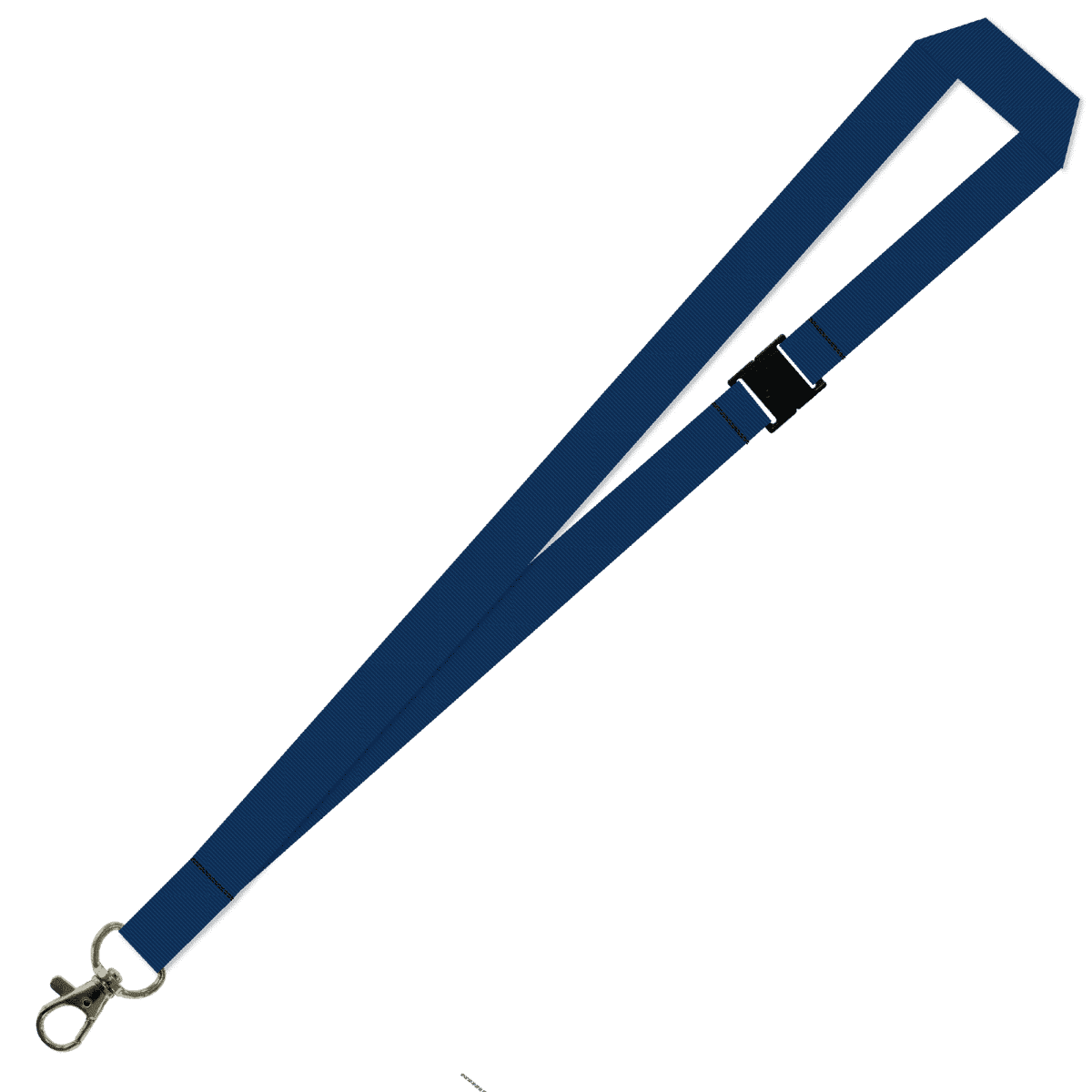 Gemini Plain Lanyard with Carabiner and Breakaway - 20mm Polyester