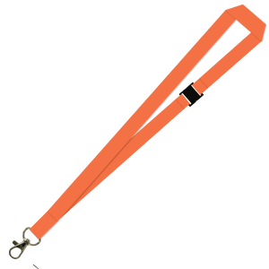 Gemini Plain Lanyard with Carabiner and Breakaway - 20mm Polyester