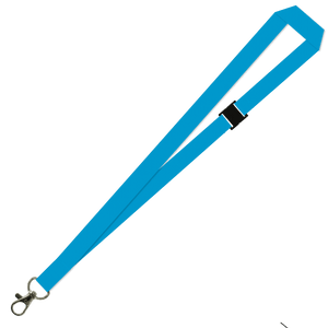 Gemini Plain Lanyard with Carabiner and Breakaway - 20mm Polyester