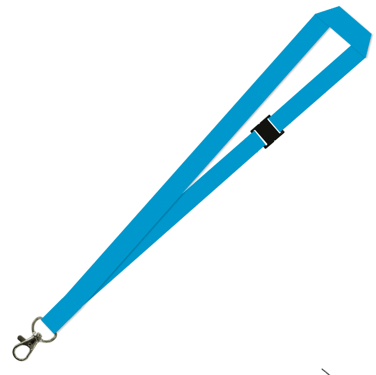 Gemini Plain Lanyard with Carabiner and Breakaway - 20mm Polyester