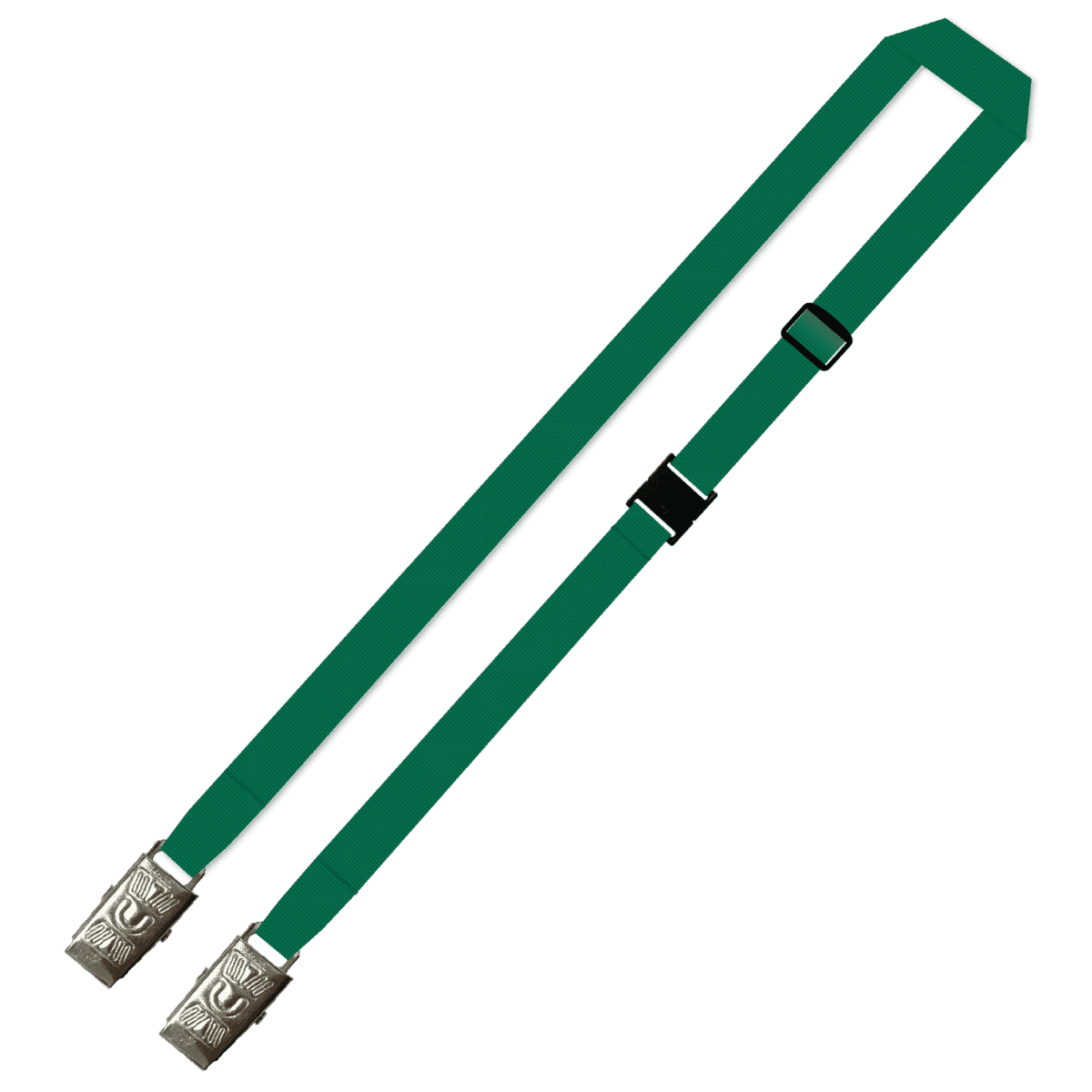 Gemini Plain Lanyard with Double Alligator, Adjustable and Breakaway - 15mm Polyester
