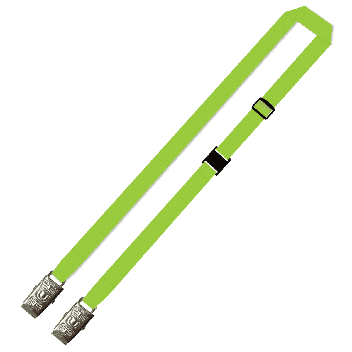 Gemini Plain Lanyard with Double Alligator, Adjustable and Breakaway