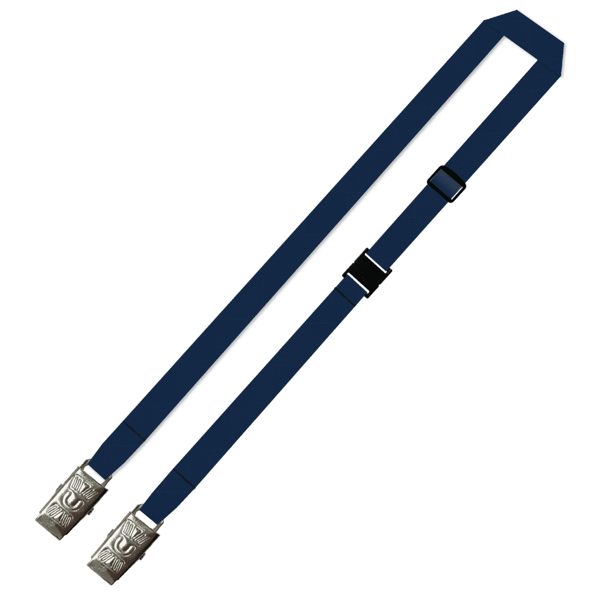 Gemini Plain Lanyard with Double Alligator, Adjustable and Breakaway