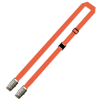 Gemini Plain Lanyard with Double Alligator, Adjustable and Breakaway
