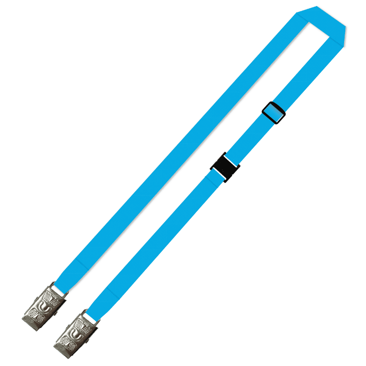 Gemini Plain Lanyard with Double Alligator, Adjustable and Breakaway