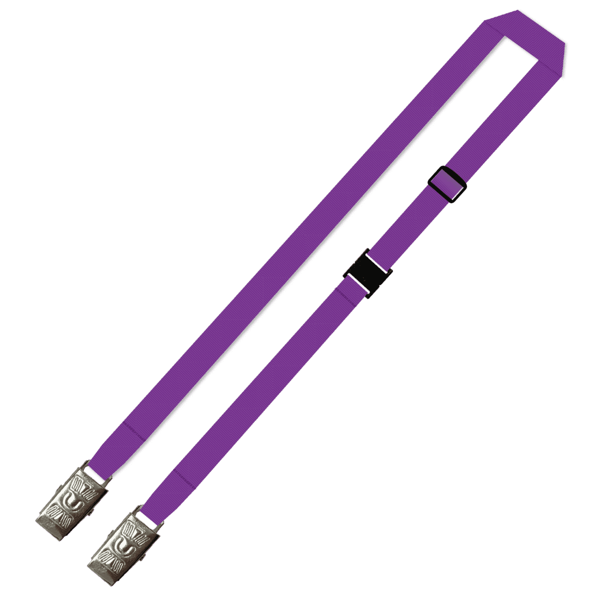 Gemini Plain Lanyard with Double Alligator, Adjustable and Breakaway