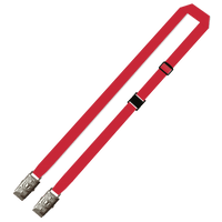 Gemini Plain Lanyard with Double Alligator, Adjustable and Breakaway