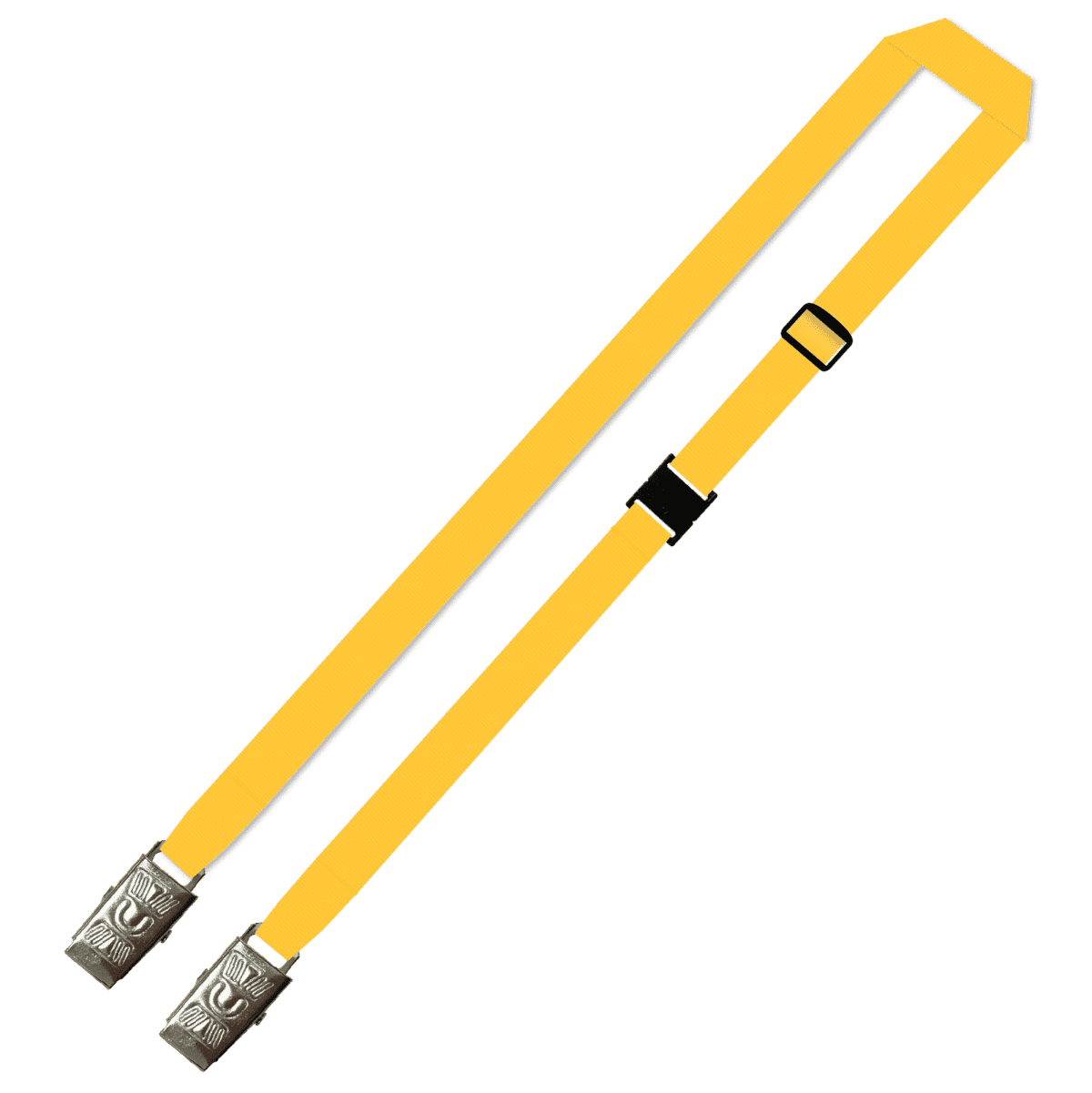 Gemini Plain Lanyard with Double Alligator, Adjustable and Breakaway