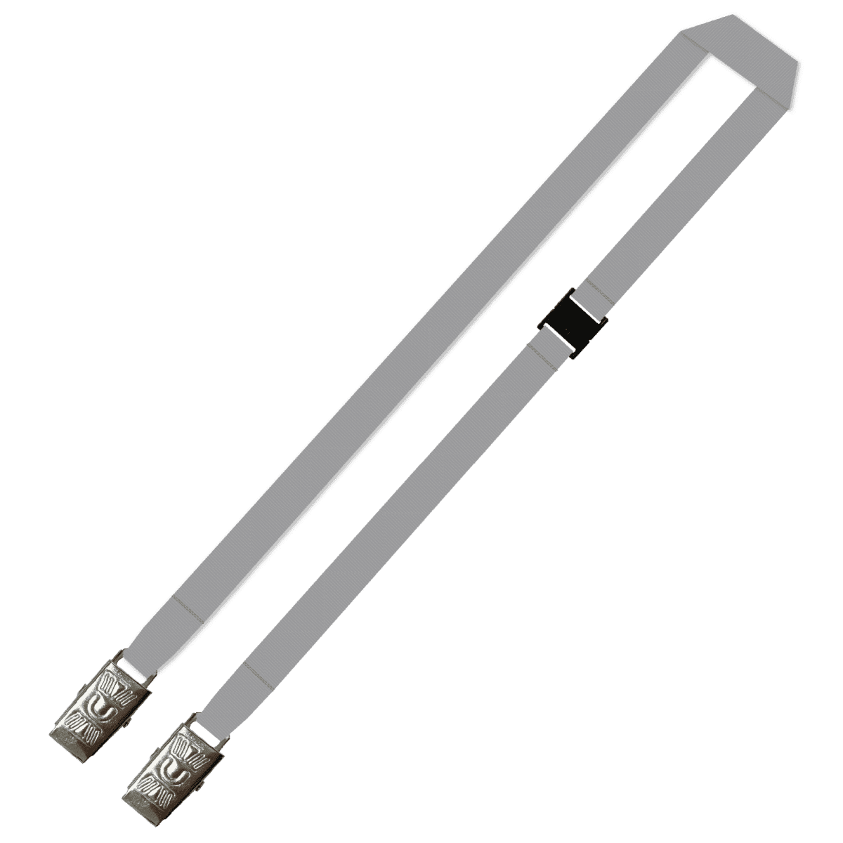Gemini Plain Lanyard with Double Alligator and Breakaway - 15mm Polyester