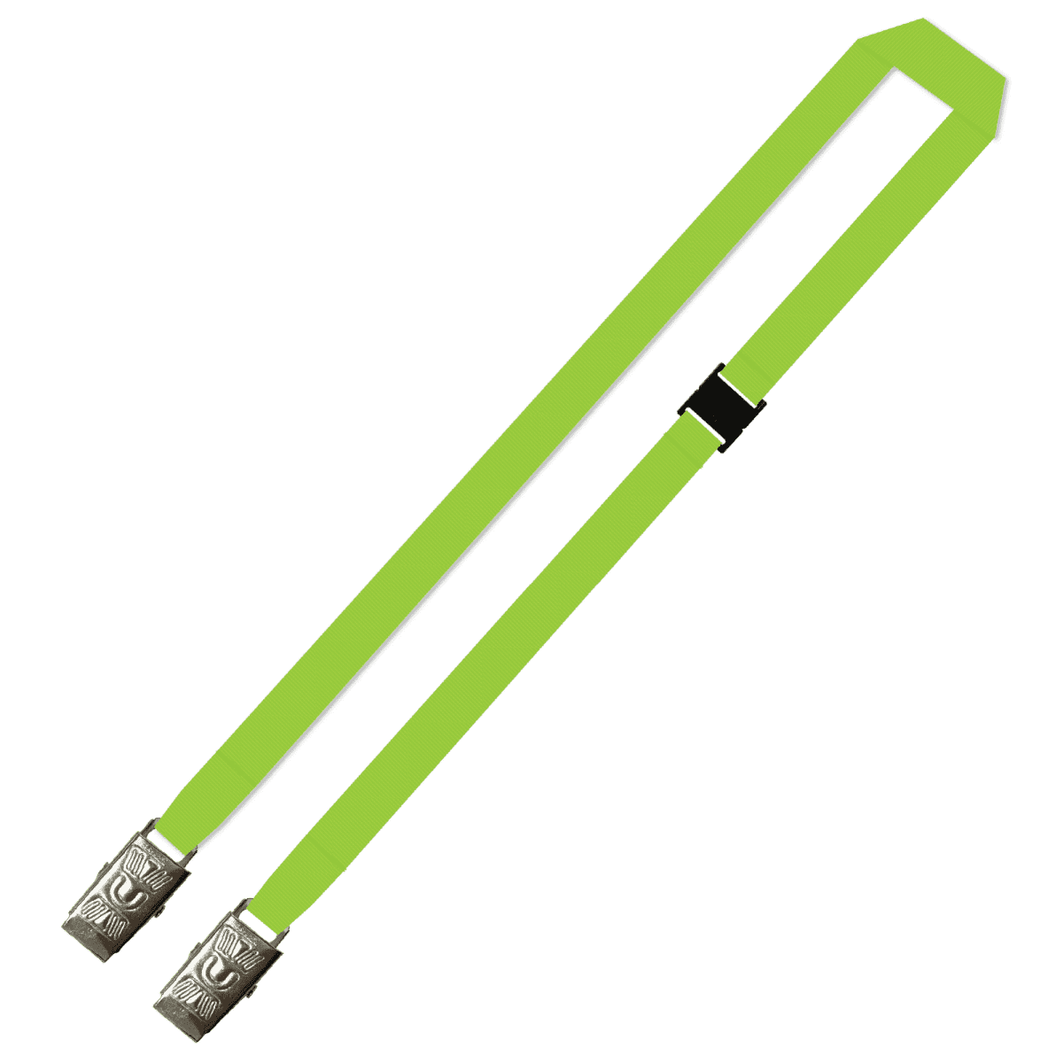 Gemini Plain Lanyard with Double Alligator and Breakaway - 15mm Polyester
