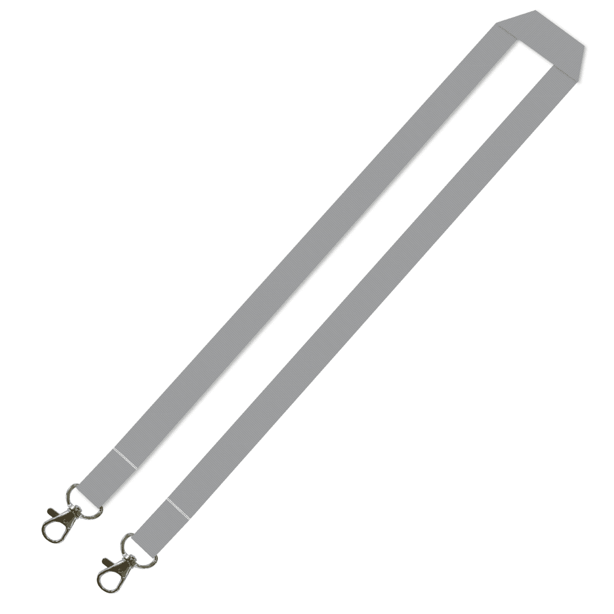 Gemini Plain Lanyard with Double Carabiner - 15mm Polyester