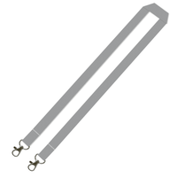 Gemini Plain Lanyard with Double Carabiner - 15mm Polyester