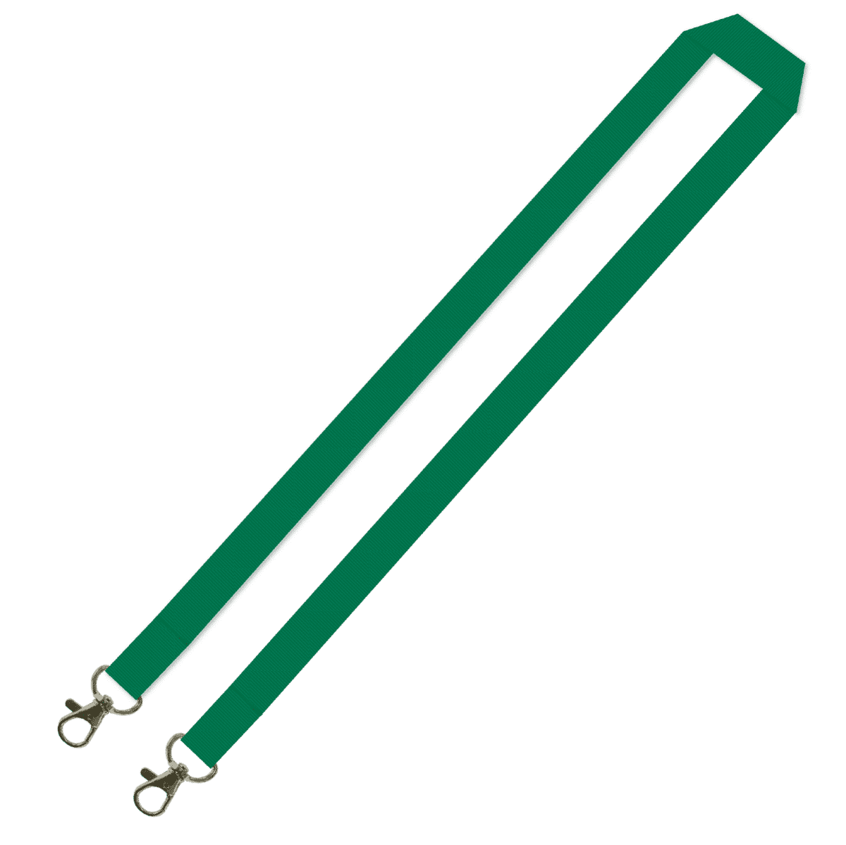 Gemini Plain Lanyard with Double Carabiner - 15mm Polyester