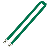 Gemini Plain Lanyard with Double Carabiner - 15mm Polyester