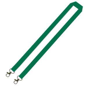 Gemini Plain Lanyard with Double Carabiner - 15mm Polyester