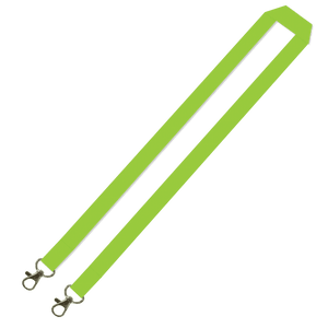 Gemini Plain Lanyard with Double Carabiner - 15mm Polyester