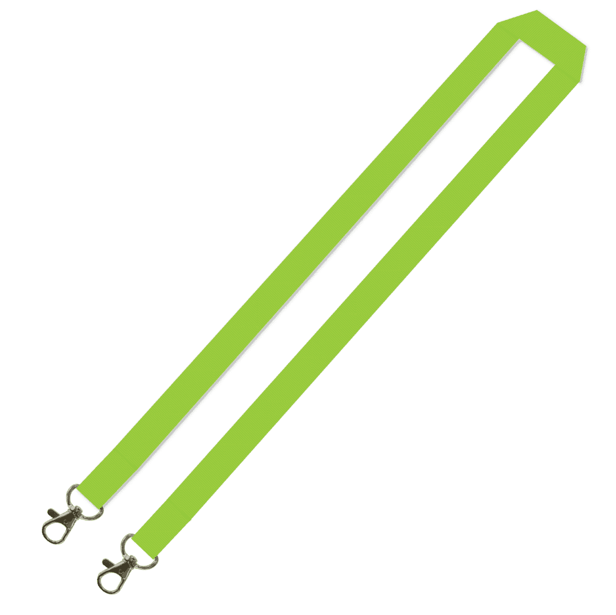 Gemini Plain Lanyard with Double Carabiner - 15mm Polyester