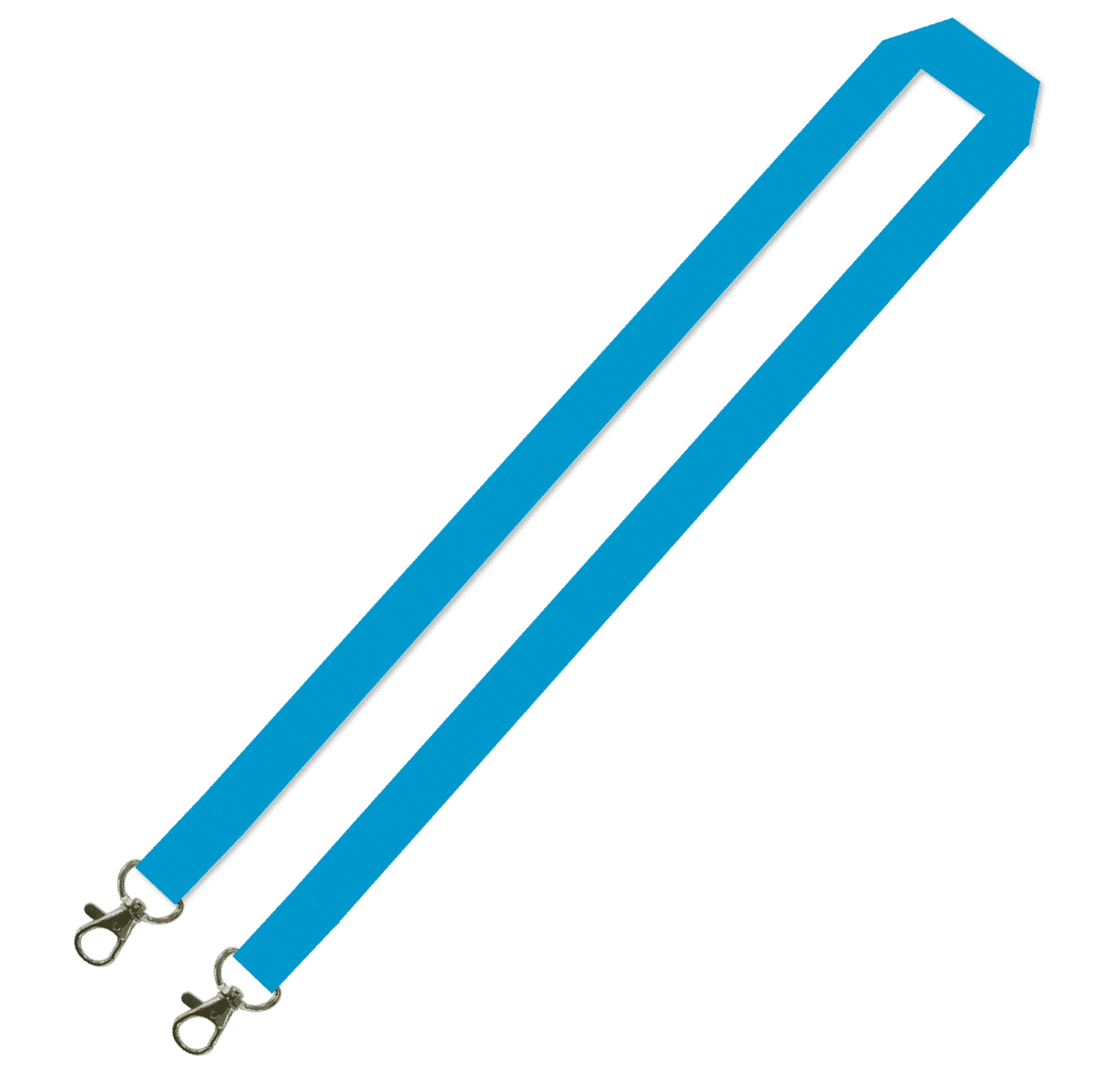 Gemini Plain Lanyard with Double Carabiner - 15mm Polyester