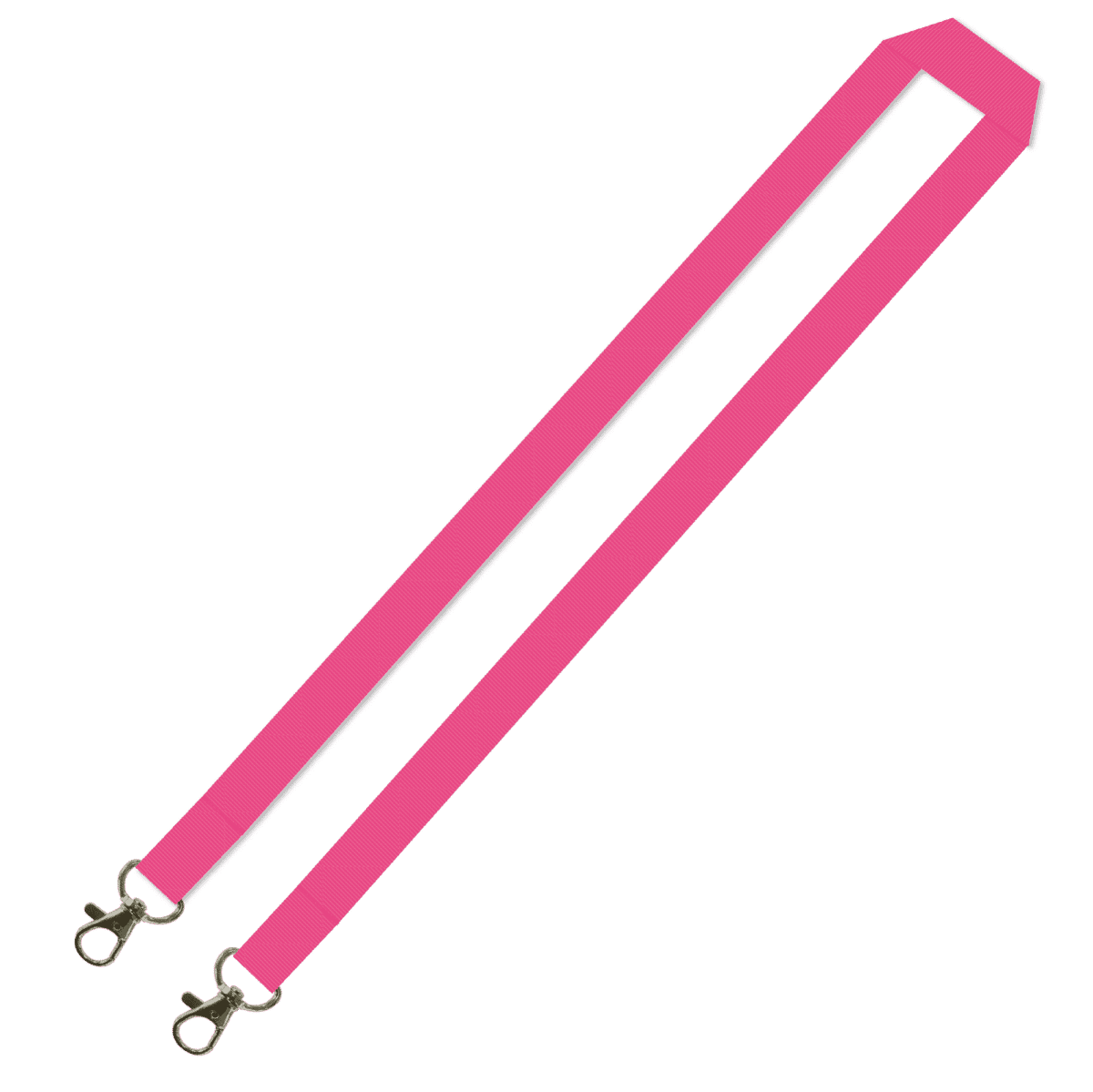 Gemini Plain Lanyard with Double Carabiner - 15mm Polyester
