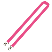 Gemini Plain Lanyard with Double Carabiner - 15mm Polyester