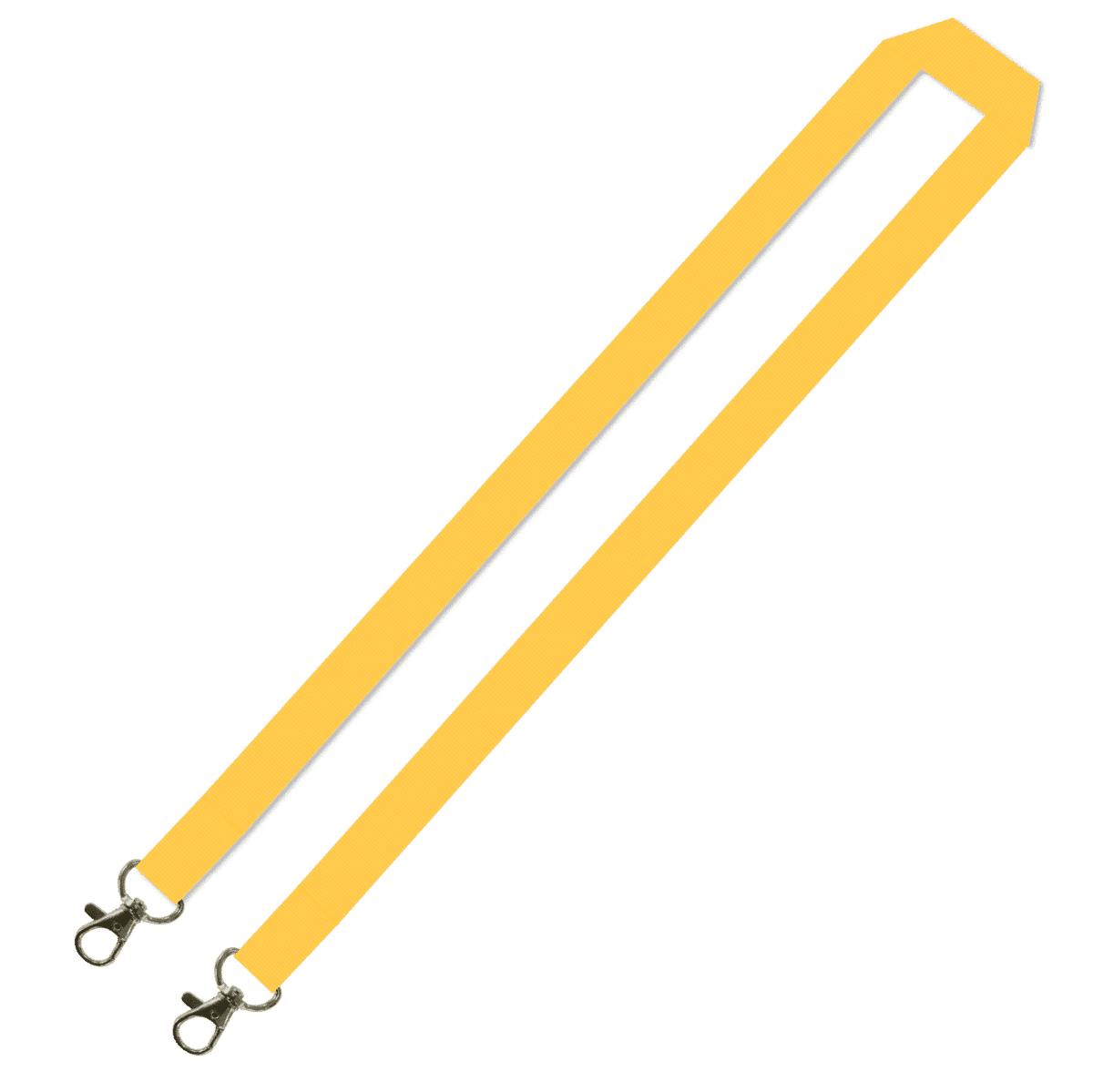 Gemini Plain Lanyard with Double Carabiner - 15mm Polyester