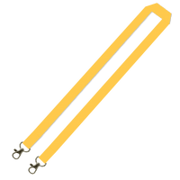 Gemini Plain Lanyard with Double Carabiner - 15mm Polyester
