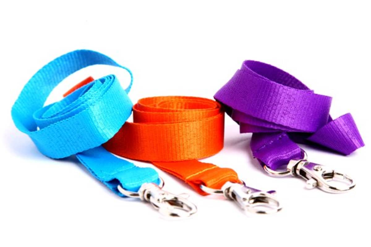 Gemini 15mm Plain Polyester Lanyard with Dog Clip/Carabiner