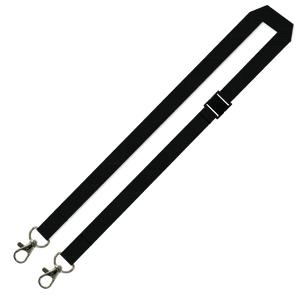 Gemini Plain Lanyard with Double Carabiner and Breakaway - 20mm Polyester