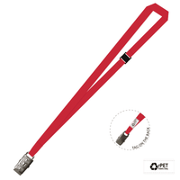 Gemini Plain Lanyard with Alligator Clip and Breakaway - 15mm rPET