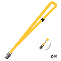 Gemini Plain Lanyard with Alligator Clip and Breakaway - 15mm rPET