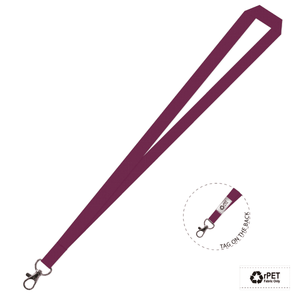 Gemini Plain Lanyard with Carabiner - 15mm rPET