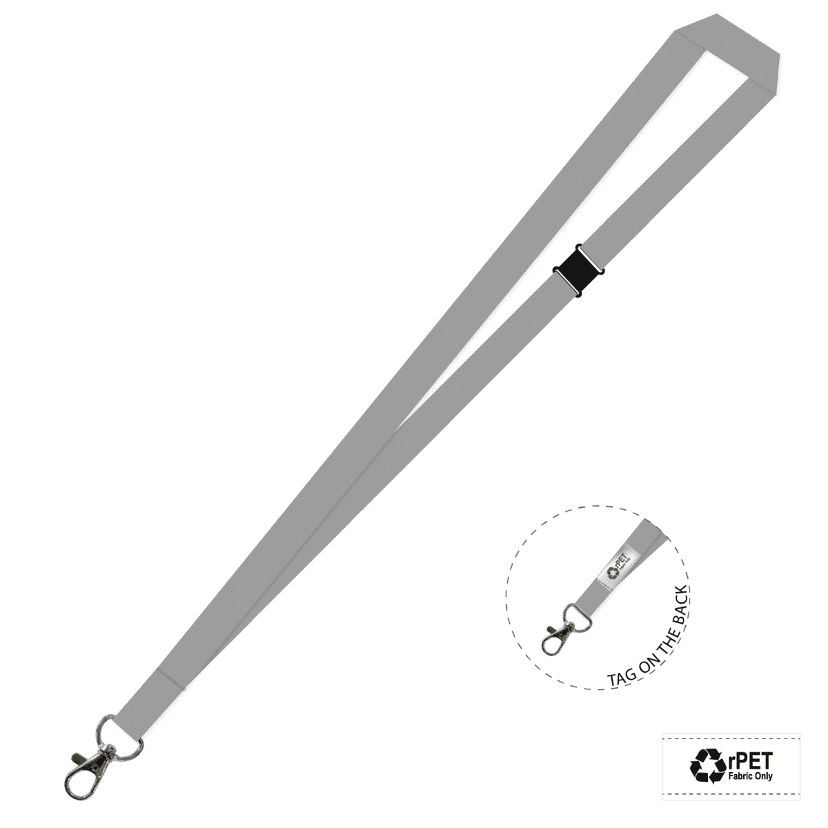 Gemini Plain Lanyard with Carabiner and Breakaway