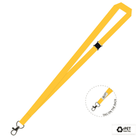 Gemini Plain Lanyard with Carabiner and Breakaway - 15mm rPET