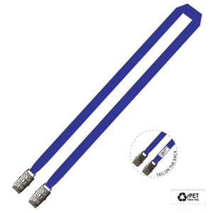Gemini Plain Lanyard with Double Alligator - 15mm rPET