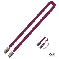 Gemini Plain Lanyard with Double Alligator - 15mm rPET
