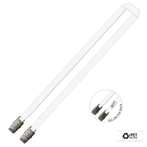 Gemini Plain Lanyard with Double Alligator - 15mm rPET