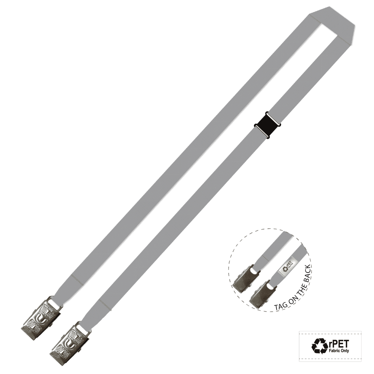 Gemini Plain Lanyard with Double Alligator and Breakaway