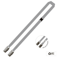 Gemini Plain Lanyard with Double Alligator and Breakaway