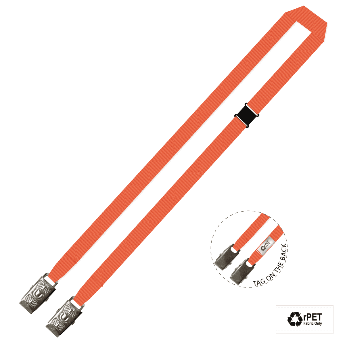 Gemini Plain Lanyard with Double Alligator and Breakaway