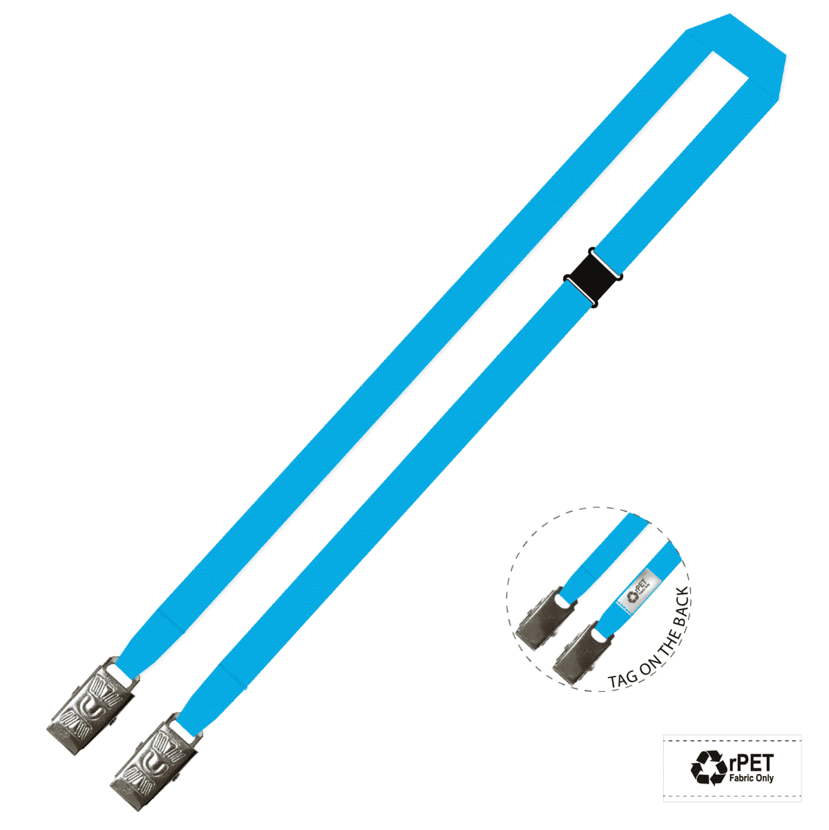 Gemini Plain Lanyard with Double Alligator and Breakaway