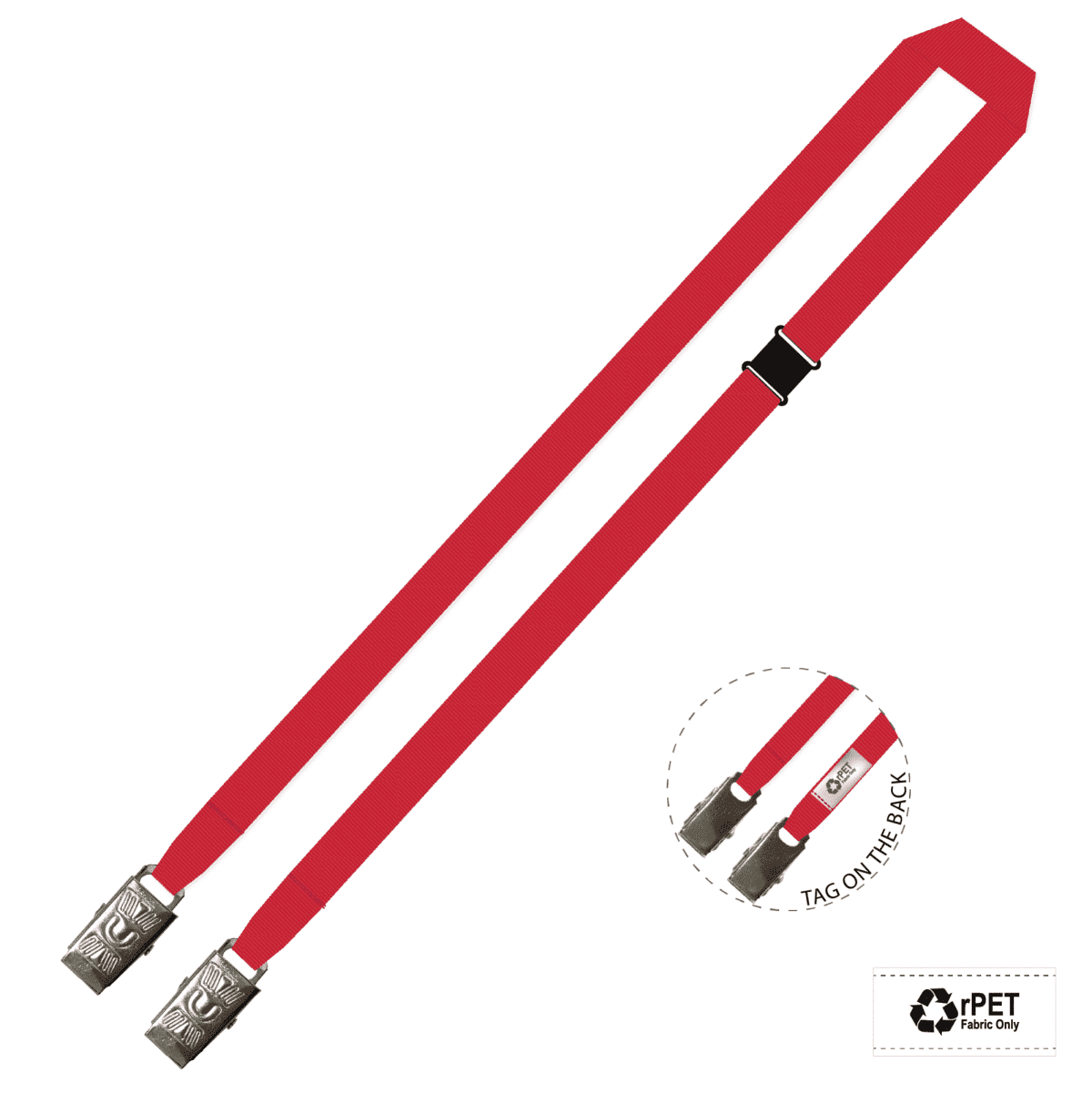 Gemini Plain Lanyard with Double Alligator and Breakaway