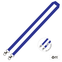 Gemini Plain Lanyard with Double Carabiner - 15mm rPET