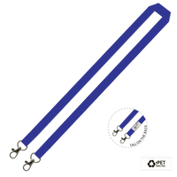 Gemini Plain Lanyard with Double Carabiner - 15mm rPET