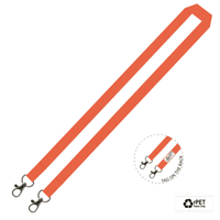 Gemini Plain Lanyard with Double Carabiner - 15mm rPET